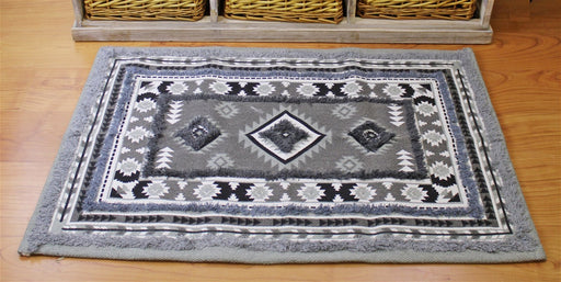 Grey Patterned & Tufted Rug, 60x90cm - Kozeenest