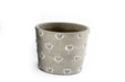 Grey Stone Hearts Planter Round Small - Kozeenest