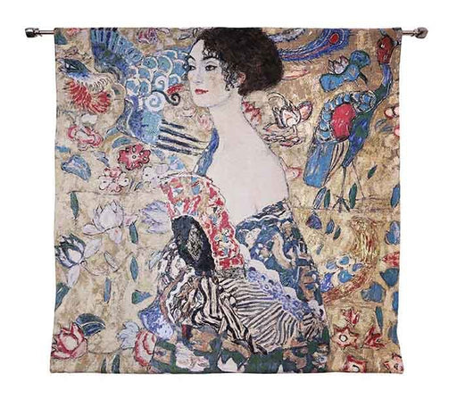 Gustav Klimt Lady with Fan - Wall Hanging in 2 sizes - Kozeenest