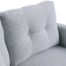 2 Seat Sofa Double Sofa Loveseat Fabric Wooden Legs Tufted Design for Living Room, Dining Room, Office, Light Grey-8