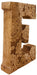 Hand Carved Wooden Flower Letter E - Kozeenest