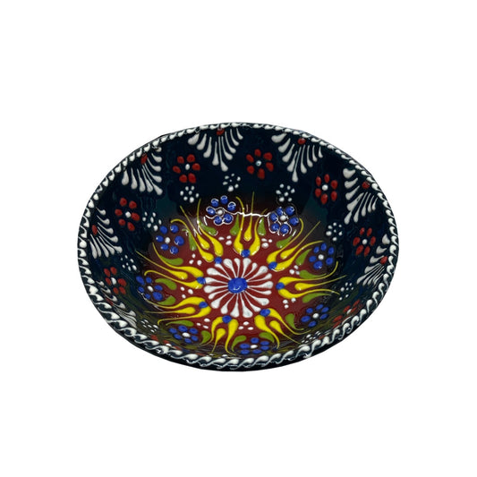 Handmade Ceramic Bowl Mexican Navy 12cm - Kozeenest
