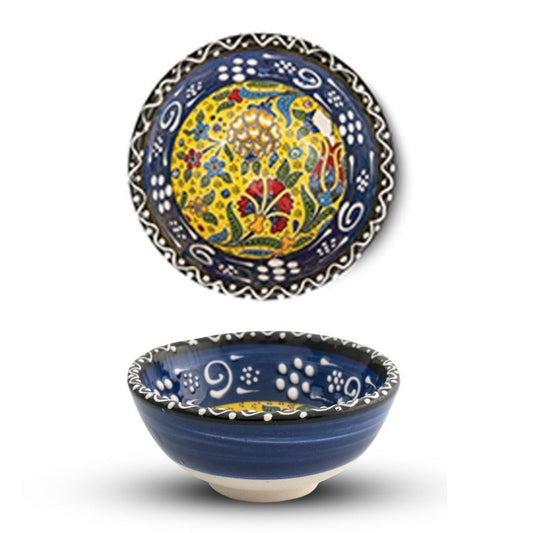 Handmade Ceramic Bowl Mexican Navy 8cm - Kozeenest