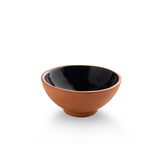 Handmade Ceramic Bowl Moroccan Black 8cm - Kozeenest