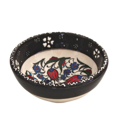 Handmade Ceramic Bowl Tulip Black 8cm - Kozeenest