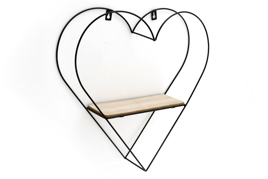 Heart Shaped Wire Wall Shelf - Kozeenest