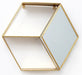 Hexagon Golden Mirror Unit - Kozeenest