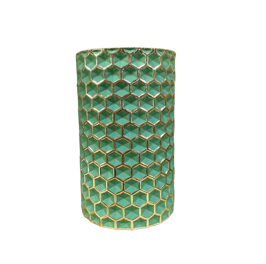 Honeycomb Vase Green - Kozeenest