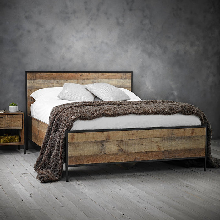 Hoxton 4.6 Double Bed Oak Effect-2