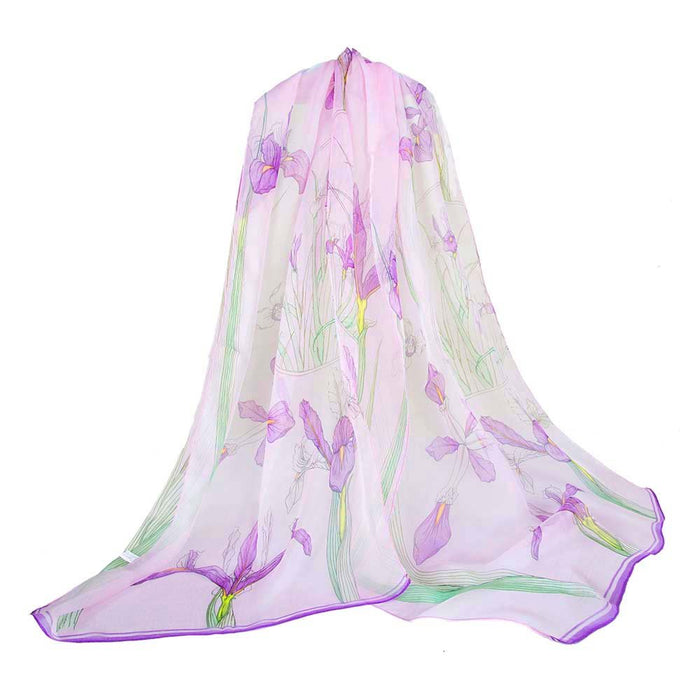 Iris - 100% Pure Silk Scarf - Kozeenest