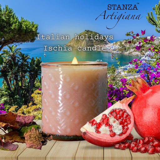 Italian Holidays collection - Ischia Candle - Fruity and woody Fragrance Inspired by the Italian Coast - Kozeenest