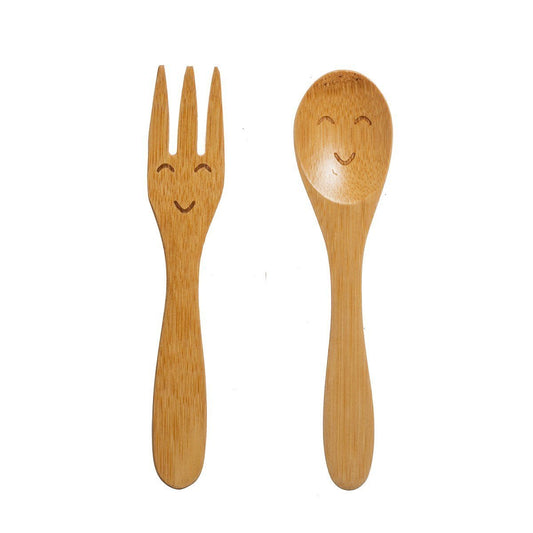 Kids Bamboo Cutlery - Set of 2 - Kozeenest