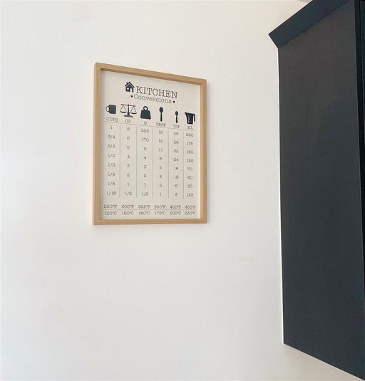 Kitchen Conversions Guide in Frame - Kozeenest