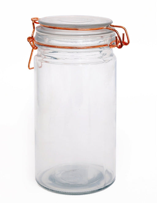 Kitchen Storage Jar With Copper Clip 20cm - Kozeenest