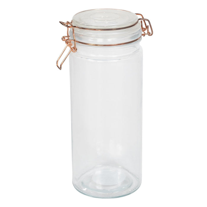 Kitchen Storage Jar With Copper Clip 25cm - Kozeenest