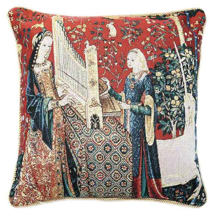 Lady and Unicorn Sense of Hearing - Cushion Cover Art 45cm*45cm - Kozeenest