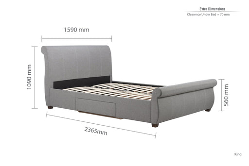 Lancaster King Bed Grey-1