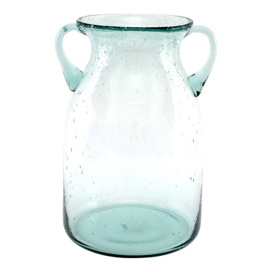 Large Daisy Green Bubble Vase With Handles - Kozeenest