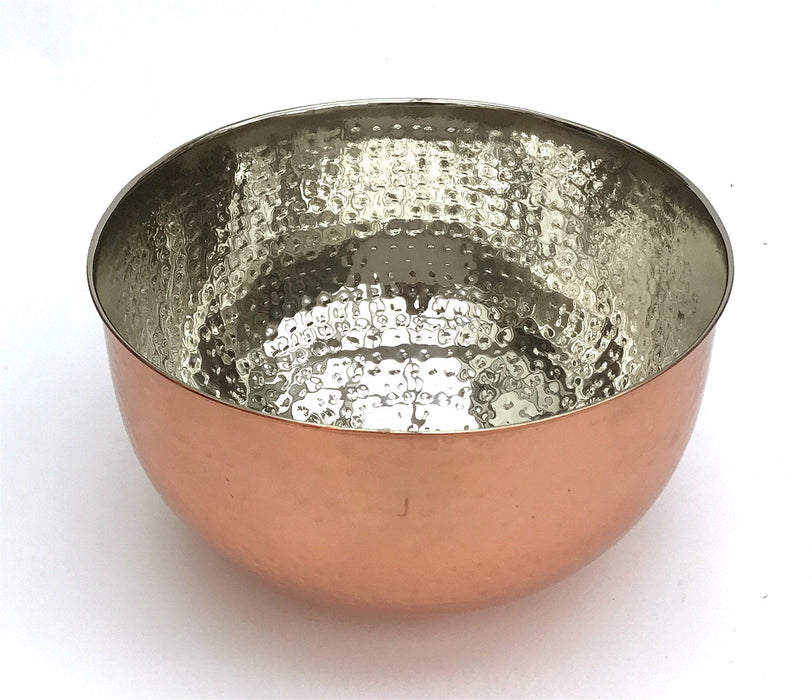 Large Hammered Copper Coloured Bowl - Kozeenest