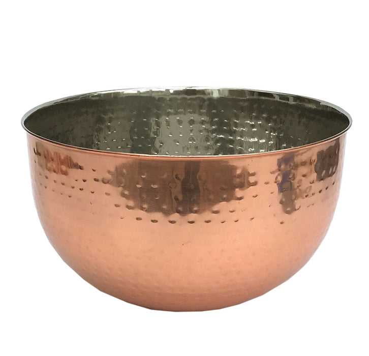 Large Hammered Copper Coloured Bowl - Kozeenest