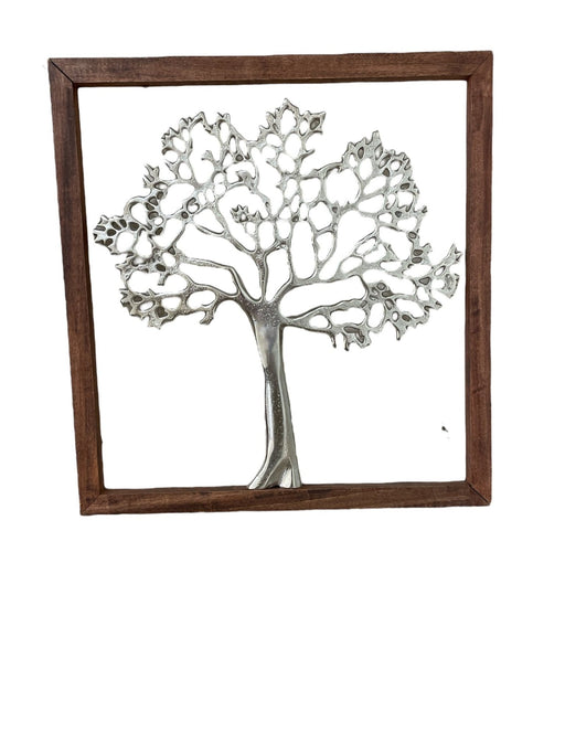 Large Silver Tree Of Life In A Frame, 46cm - Kozeenest