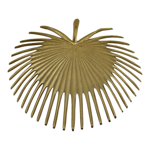 Leaf Shape Gold Metal Decorative Plate - Kozeenest