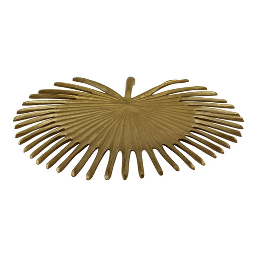 Leaf Shape Gold Metal Decorative Plate - Kozeenest