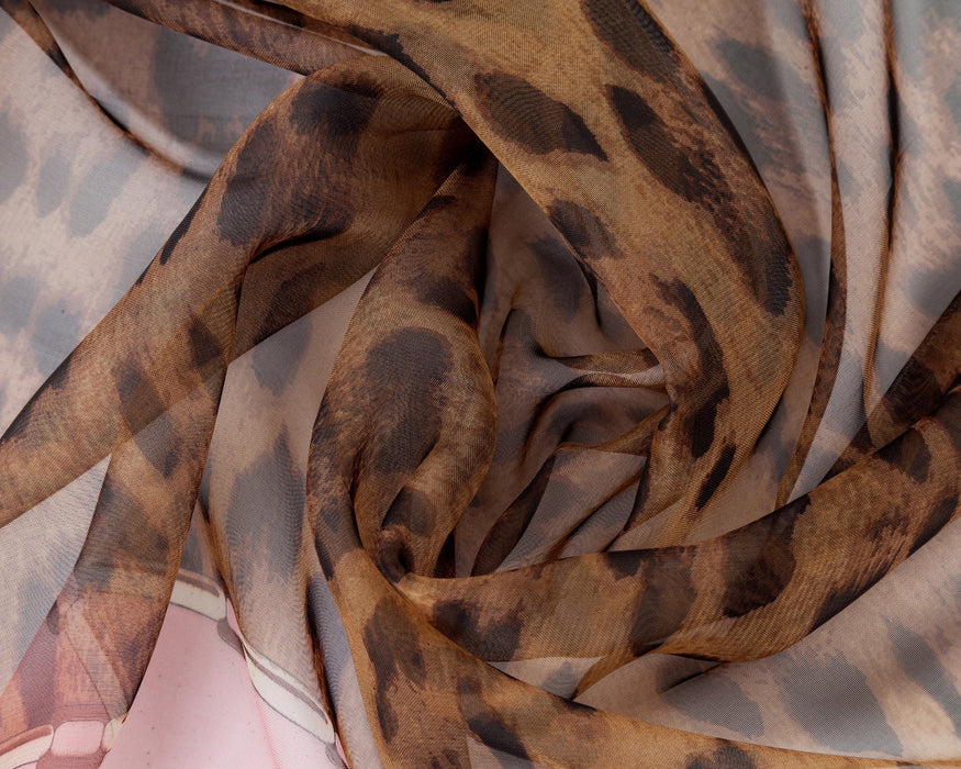 Leopard Light Pink - Big Chiffon - Kozeenest