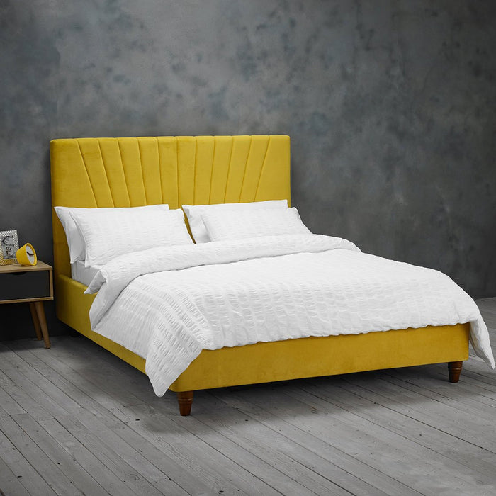 Lexie King Bed Mustard-3