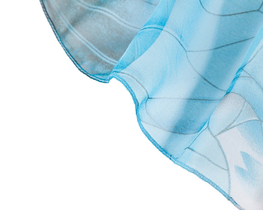 Light Blue - Lotus Chiffon - Kozeenest