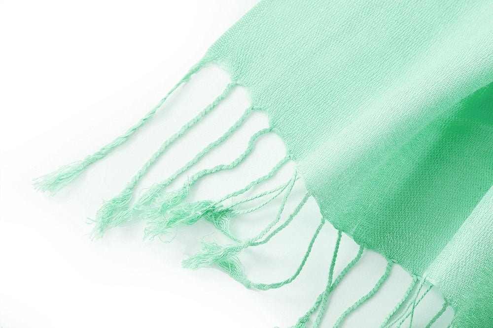 Light Green - Pashmina - Kozeenest