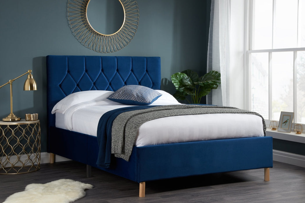 Loxley Small Double Bed Blue-0