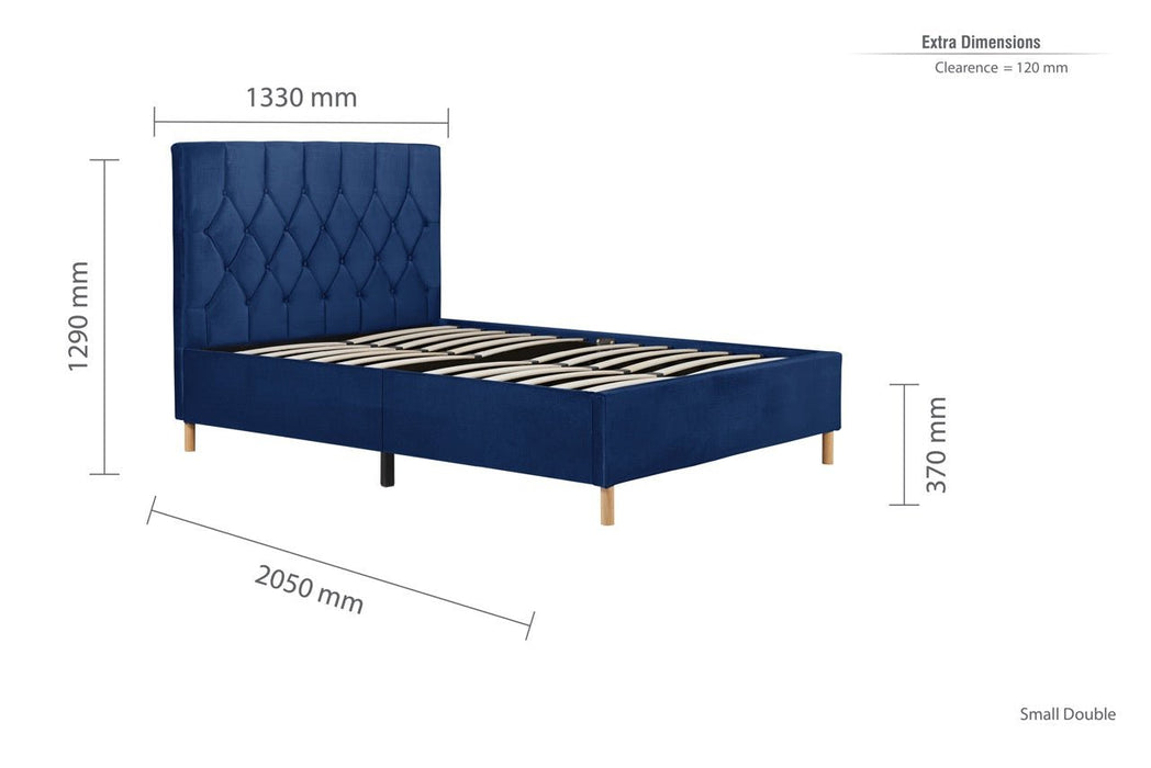 Loxley Small Double Bed Blue-1