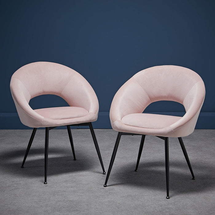 Lulu Dining Chair Pink (Pack of 2)-2