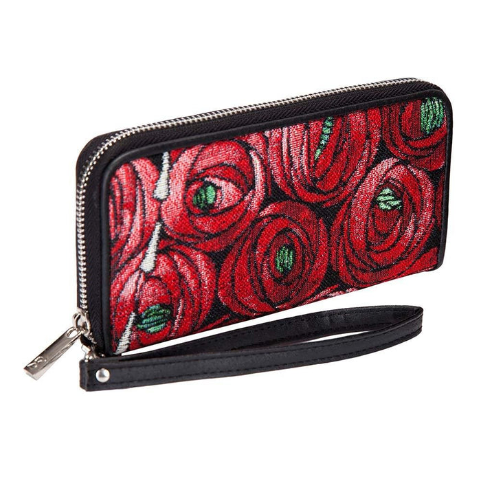 Mackintosh Rose and Teardrop - Long Zip Purse - Kozeenest