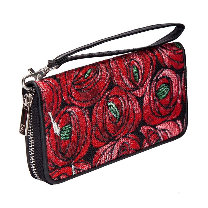 Mackintosh Rose and Teardrop - Long Zip Purse - Kozeenest