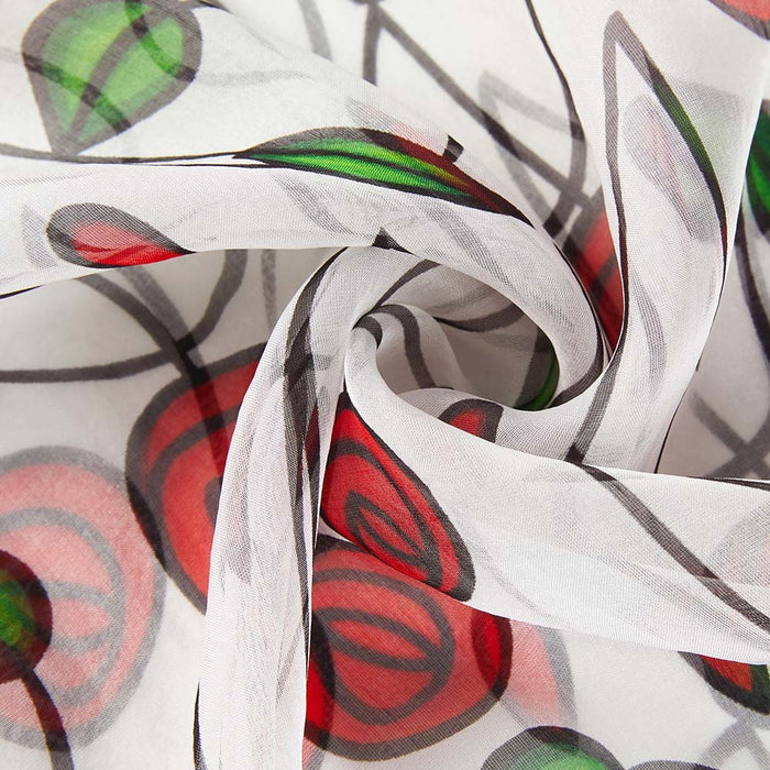 Mackintosh Simple Rose - 100% Pure Silk Scarf - Kozeenest