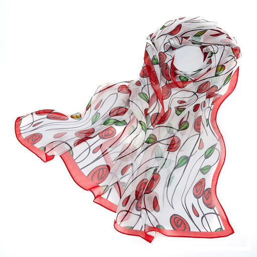 Mackintosh Simple Rose - 100% Pure Silk Scarf - Kozeenest