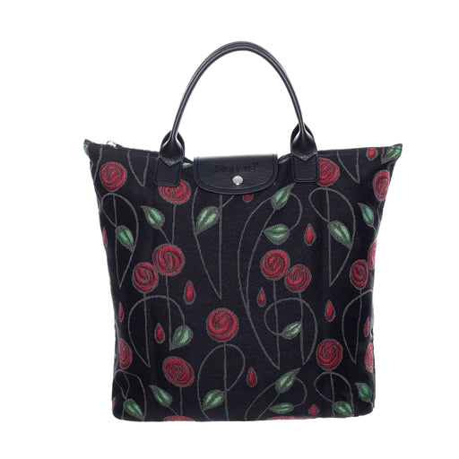 Mackintosh Simple Rose Black - Foldaway Bag - Kozeenest