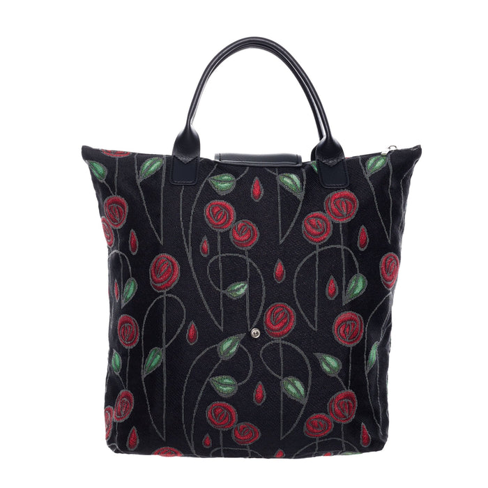 Mackintosh Simple Rose Black - Foldaway Bag - Kozeenest