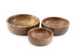 Mango Wood Round Bowls Three Piece - Kozeenest