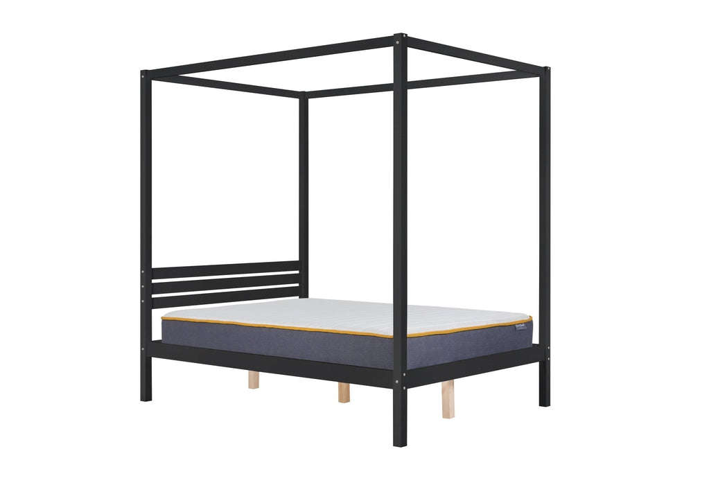 Mercia Four Poster Double Bed Black-3