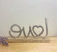 Metal Silver Love Ornament On A Wooden Base - Kozeenest