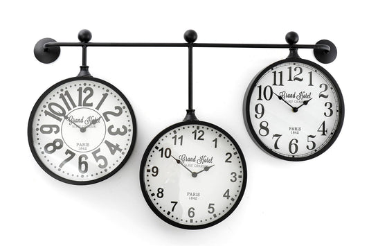 Metal Wall Clocks, Set of 3 Hanging - Kozeenest