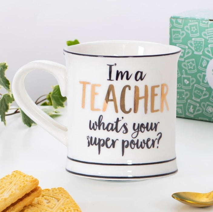 Metallic Monochrome I'm A Teacher Mug - Kozeenest