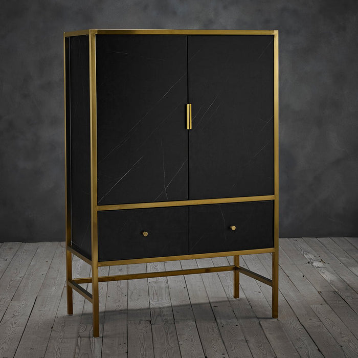 Monaco Drinks Cabinet Black-2