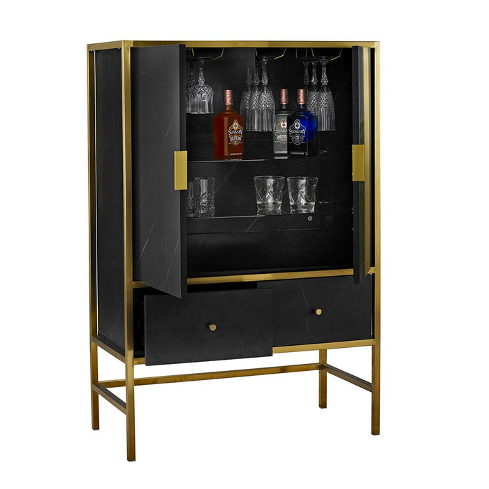 Monaco Drinks Cabinet Black-1