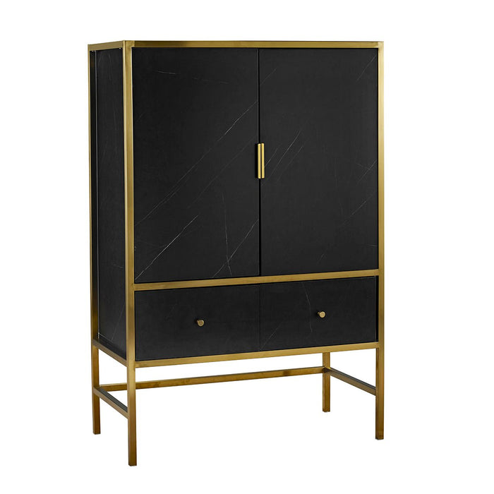 Monaco Drinks Cabinet Black-0