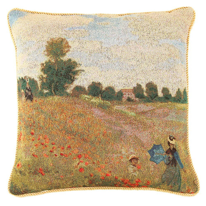 Monet Poppy Field - Cushion Cover Art 45cm*45cm - Kozeenest