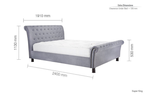 Opulence Super King Bed Grey-1